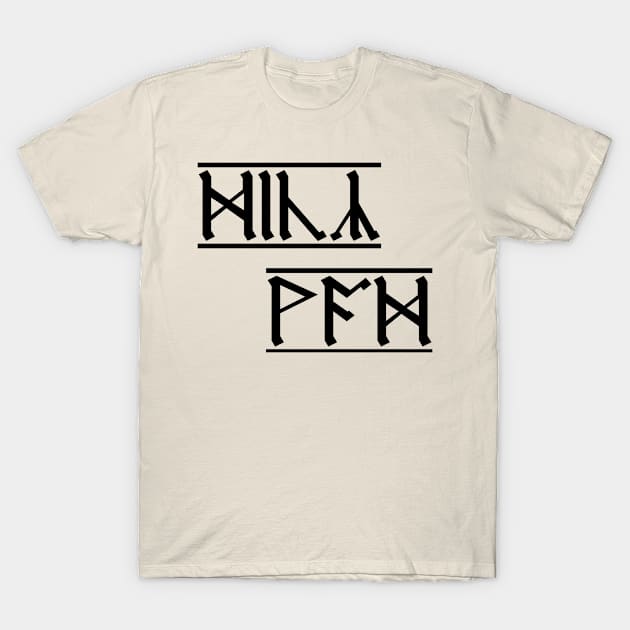 Rude Runes - Anglo-Saxon curse (3) T-Shirt by NewAmusements